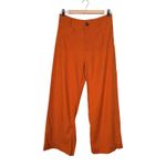 Maeve Anthropologie The Colette Wide Leg High Waisted Cropped Pants Orange Sz 6 Photo 1