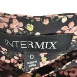 Intermix Amina Black Floral Print Silk Side Tie High Waist Flounce Skirt Size 0 Photo 6