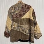 Maggie Barnes VTG Tapestry Jacket 2X Patchwork Paisley Brown Wool Grandmacore Photo 1