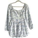 City studio Floral Puff Sleeve Mini Dress Size S cottage core coquette milkmaid White Photo 1