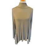 G by Giuliana Women's Turtleneck Fit Flare Tee Long Sleeve Flowy Top Brown Large Brown Photo 5