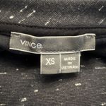 Vince Shirt Womens XS Blue White Speckle Zip Back Sweatshirt Basic Preppy Casual Photo 5