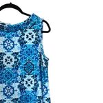 Talbots  Sheath Dress Women Large Blue Multi Paisley Artsy Boho Print Sleeveless Photo 2