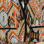 Trina Turk  Womens Silk Blazer Tribal Diamond Moderna Sz 10 Southwestern Boho EUC Photo 5