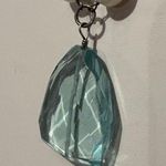 Fresh Water Pearl & Aqua Tear Drop Crystal Statement Necklace Glamorous Jewelry Silver Photo 4