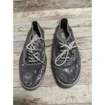 Vans  Silver Sequin Lace Up Sneakers Women's Size 7 Blingy Shoes Photo 3