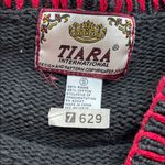 Tiara International VINTAGE Christmas Sweater Size Small Whipstitch Embroidered Photo 10