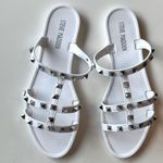 Steve Madden Steer Studded Jelly Sandals White Size 8 Vacation Pool Beach Cruise Photo 3