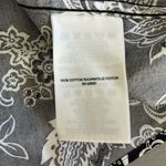 Lands' End  Women's Petite Blouse Size‎ 12 Black Paisley Long Sleeve Photo 5