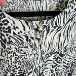 Anne Carson 100% Linen Leopard Print Full Zip Lightweight Jacket Size 1X Photo 3