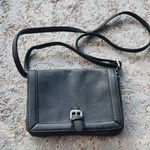 Merona Faux Leather Buckle Crossbody Purse Black Photo 0