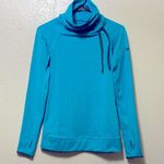 Nike  Pro Teal Blue Cowl Neck Sweater Jacket! Photo 1