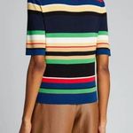 Veronica Beard • Myra Striped Pullover Sweater Multi short sleeve v neck knit Photo 12