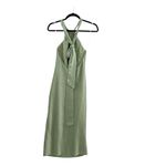 Lulus  Angelique Sage Satin‎ Backless Halter Midi Dress Green Size XS Photo 7