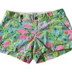 Lilly Pulitzer Coconut Jungle 3” Walsh shorts Mid rise size 4 100% cotton Photo 0