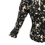 Ann Taylor LOFT Black White Floral Print Silk Cotton Button Front Cardigan S Photo 3