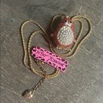 Betsey Johnson Gold and Red Penguin Necklace Photo 2