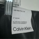 Calvin Klein NWT Size Faux-Leather Front Leggings Compression Stretch Black 2X Photo 8
