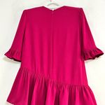 Alexander McQueen  Asymmetrical Ruffle Hem Crepe Dress Photo 6
