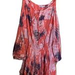 Tiare Hawaii  Womens One Size Multicolor Boho Print Cold Shoulder Blouse Top Photo 0