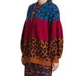Farm Rio  Oversized Mixed Leopard Print Open Front Cardigan(Size Small) Photo 1