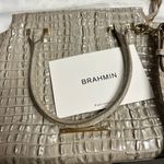 Brahmin  Croc-Embossed Cream Tote Photo 1