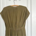 Madewell • Moonset Silk Dress olive green washed midi shift Photo 12