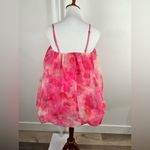 Anthropologie Sunday in Brooklyn Pink Floral Organza Watercolor Bubble Hem Dress M Coquette Photo 2