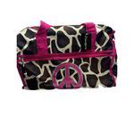J Garden Giraffe Peace Print 19 in Long Lightweight Overnight Duffel Bag Photo 0