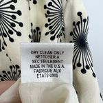 Milly  100% silk cream & black trim starburst 3/4 sleeve dress elegant size 2 Photo 7