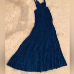 Eileen Fisher NEW  Crushed Silk Tiered Midi Dress in blue Sz XL Quiet Luxury Photo 5