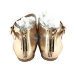 breckelle's Womens Sandals Strappy Faux Leather Gold Zipper Size 6 Photo 2