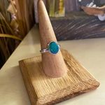 Sterling Silver Opal Ring Size 7.5 Green Photo 1