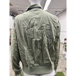 7 For All Mankind Small Sage Green Eyelet Sleeve Spring School Bomber Jacket Photo 2
