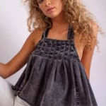 Free People Free‎ People Size Small Marina Denim Babydoll New Condition Photo 0