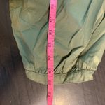 Aerie Olive Green Gathered V Neck Button Up Puff Sleeve Cropped Blouse Top XXL Photo 11