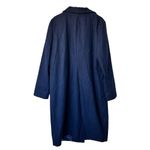 ASOS Design Coat Navy Blue Women Longline Pea Coat Size 14 Photo 1