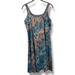 Columbia PFG Freezer III Dress Blue Teal Orange Tropical Floral Print Size M Photo 4