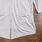 Anthropologie DONNI. •  Sandwash Ribbed Sweater Coat cardigan jacket cream grey Photo 4