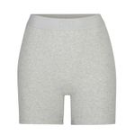 SKIMS  Cotton Rib Boxer Shorts Light Heather Grey Photo 2