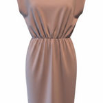 Spanx AirEssentials Faux Tuck Gathered Waist Dress Taupe Size Large NWT Photo 0