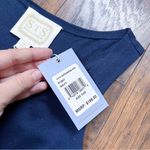 Sail To Sable STS • Racerback Pom Pom Maxi Dress navy blue cotton jersey knit orange trim Photo 4