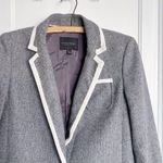 Banana Republic • Piped Grey Hack ing Jacket blazer two tone wool tweed long Photo 3