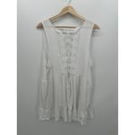 Torrid  Womens White Super Soft Babydoll Tank Size 3X Crotchet Summer Boho Photo 1