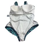 Lands' End Aqua Mosiac Tugless Low Leg Soft Cup One Piece Swimsuit Size 20W DDD Photo 4