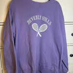 Firstport Purple Beverly Hills Tennis crewneck Sweatshirt XL Photo 0
