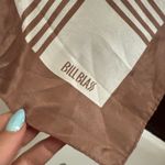 Bill Blass for Baar & Beards 80s Vintage Silk Brown Plaid Silk Scarf 31"x 31 Photo 1