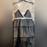 ALLOY Black and Cream Lace Trim Spaghetti Strap Dress Photo 8