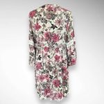 Entro  Long Sleeve Pink Beige Gray Floral Baby Doll Dress Medium | NWT Photo 2