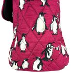 Vera Bradley  Quilted Playful Penguins Turnlock Tote Bag Crimson Red Retired Photo 12